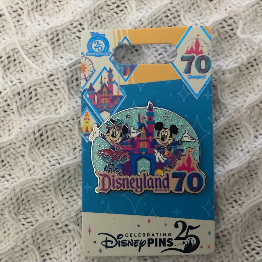 Disneyland 70th Anniversary Pin with Mickey and Castle